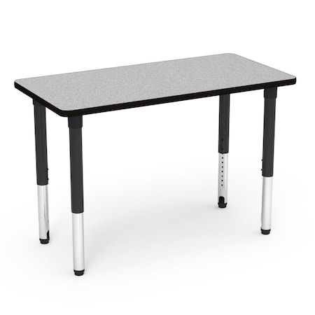 Virco 48 in. W, 24 in. L, 24-32 in. H, Grey Nebula Top / Black Edge 502448ADJ